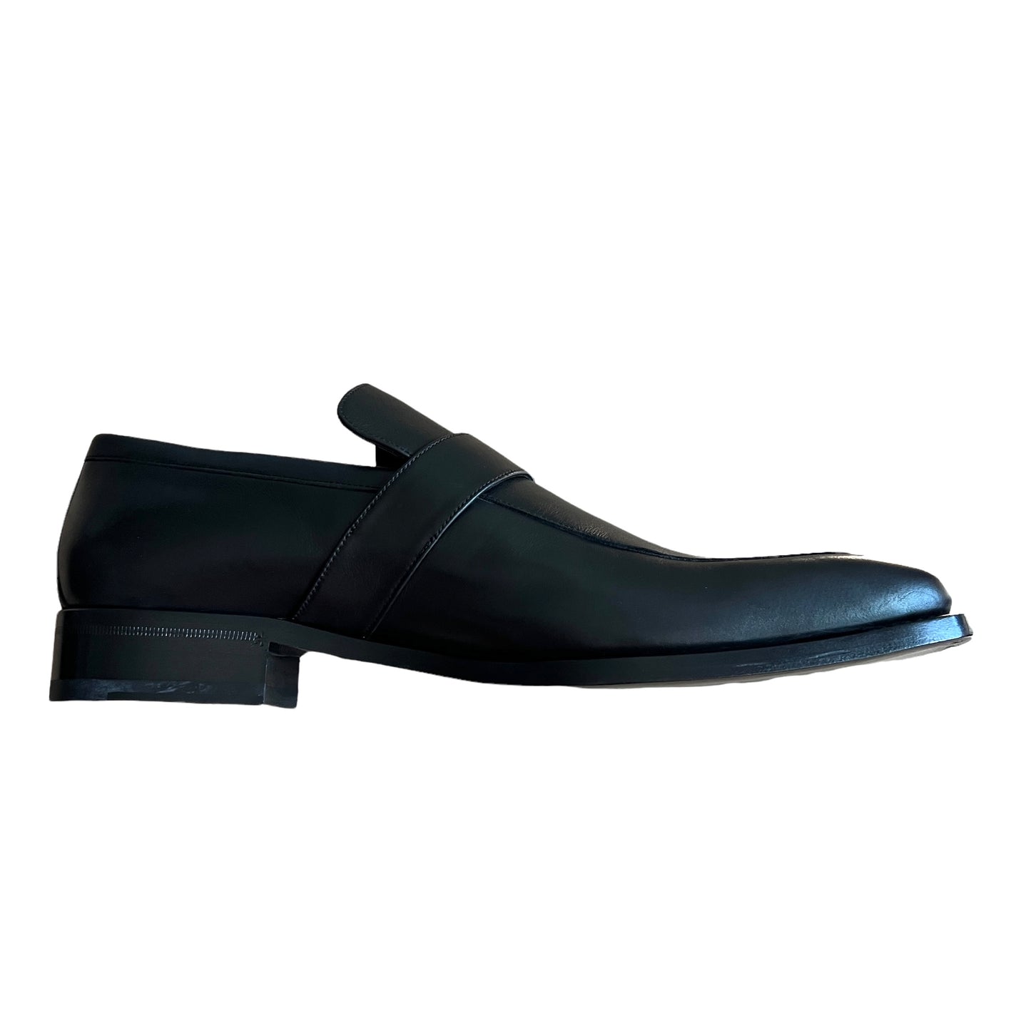 Men's Black Logo Loafers - 10
