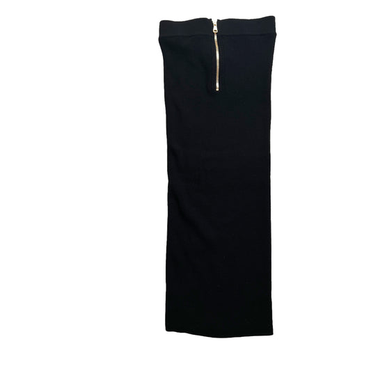 Black Wool Skirt - S