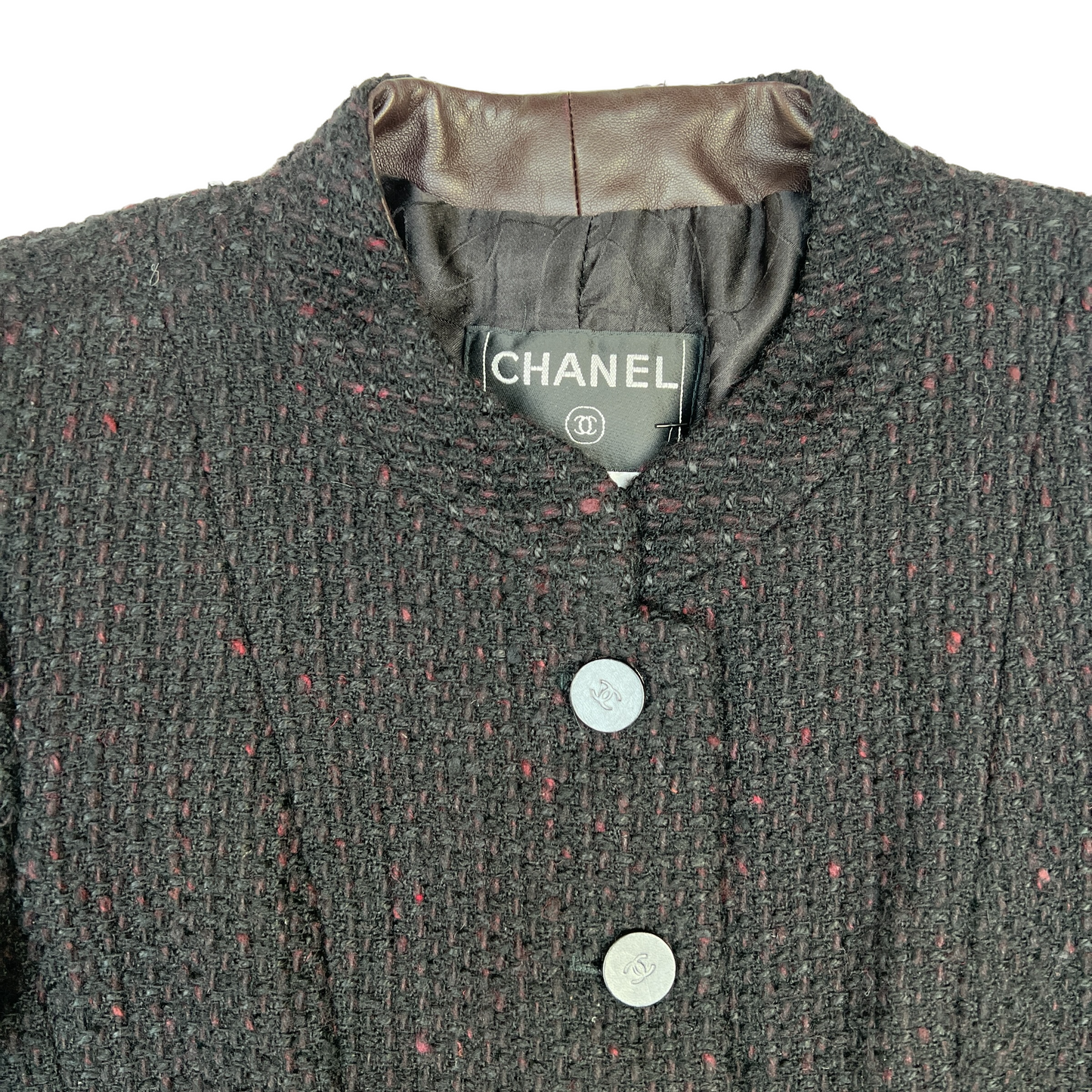 Vintage Black Tweed Jacket - S