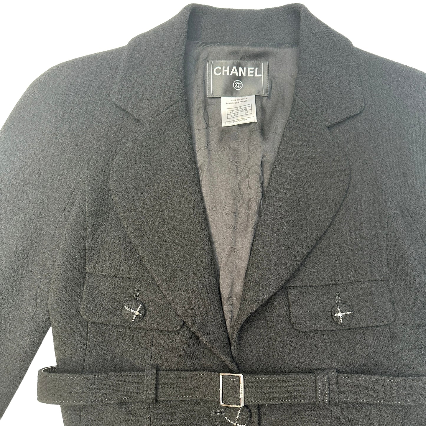 Black Blazer with Belt - S