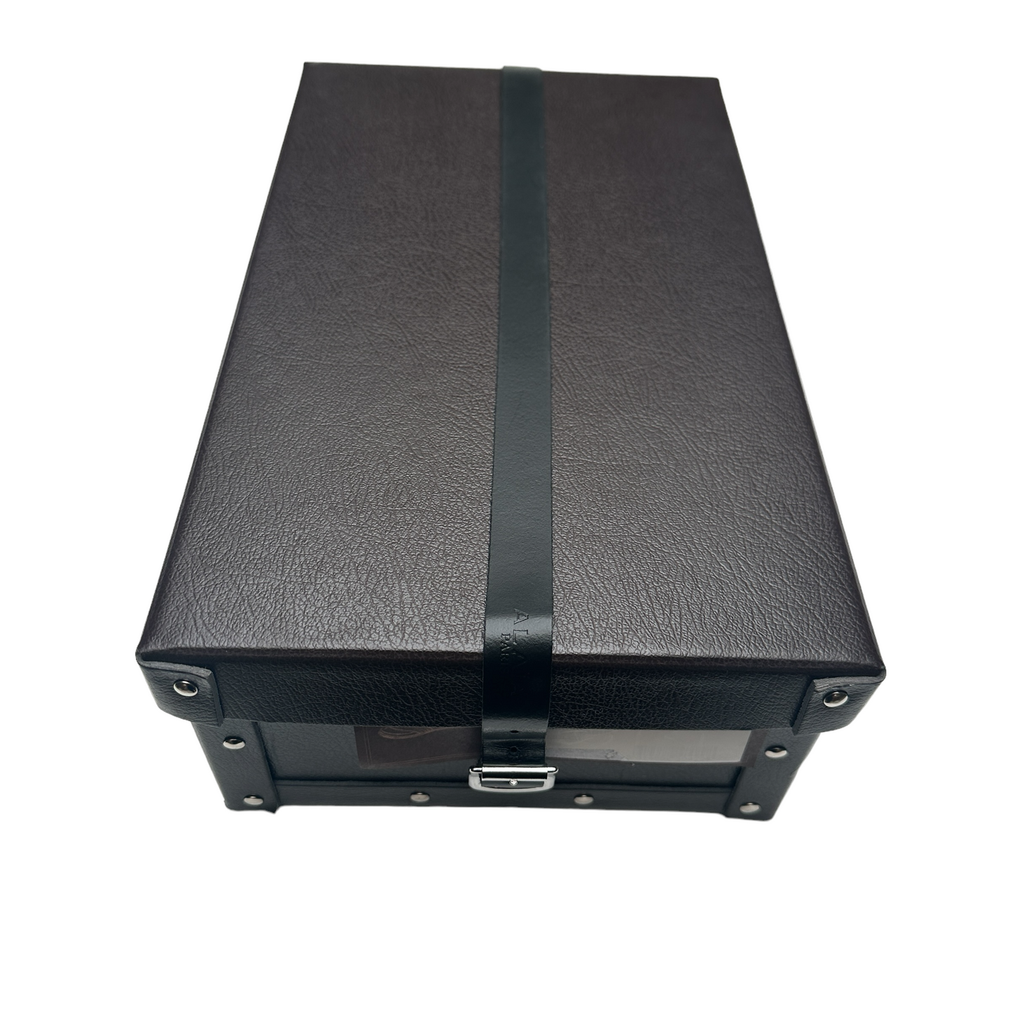 Black Leather Slides - 8