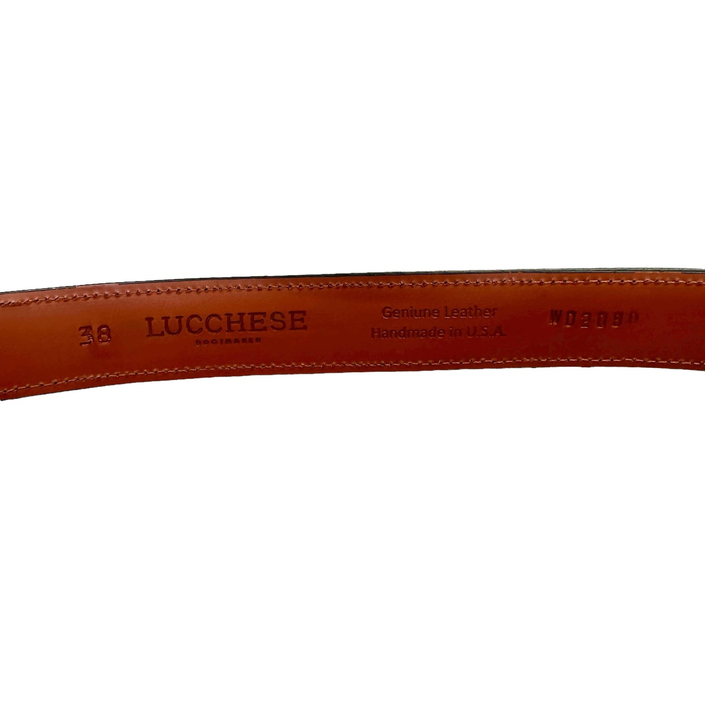 Men Black Leather Belt with Silver Hardware - 38