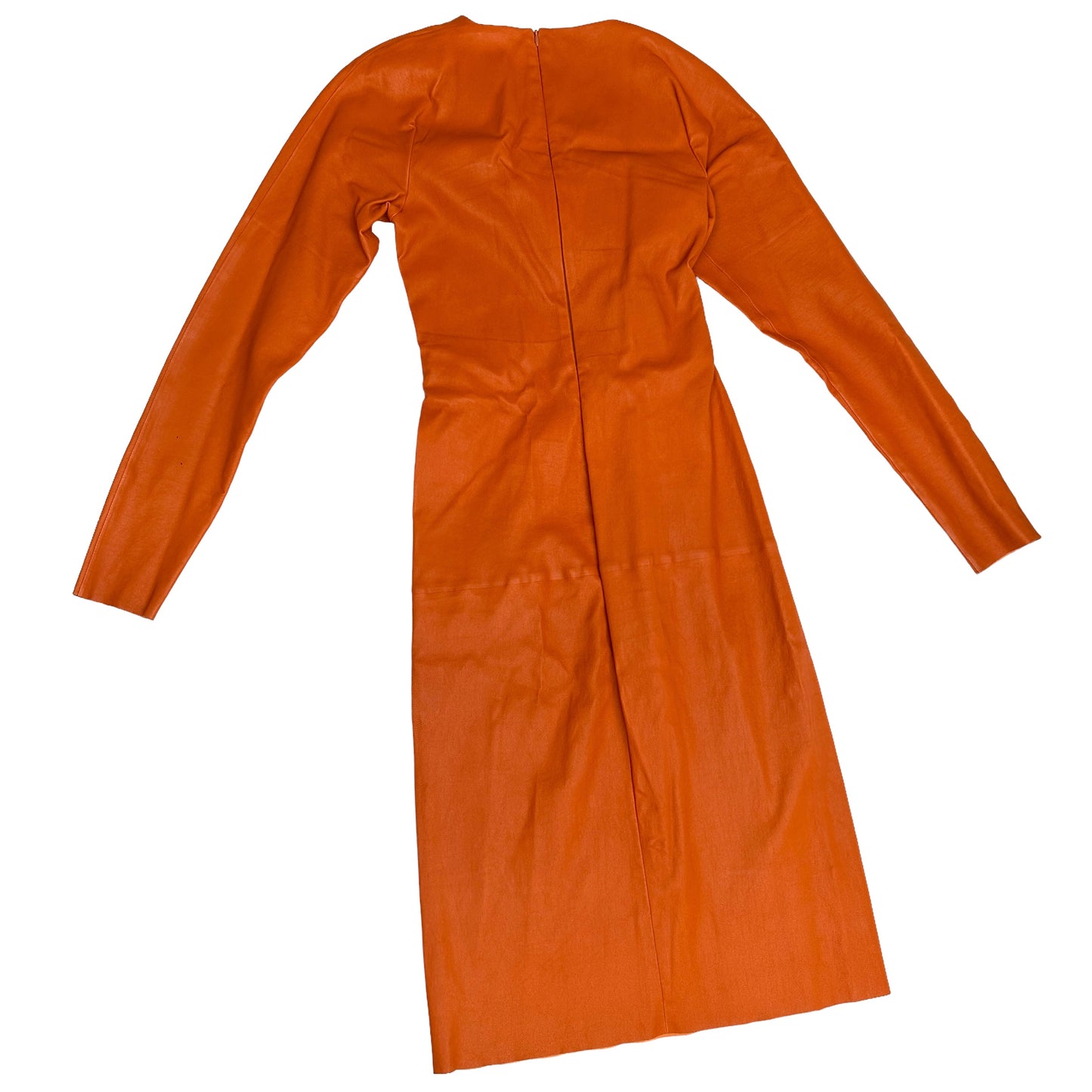 2020 Orange Leather Dress - XS