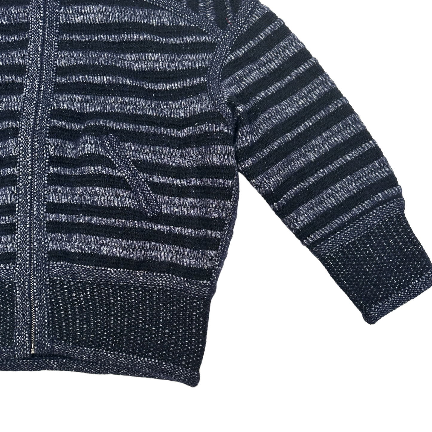 Navy Zipper Sweater - M