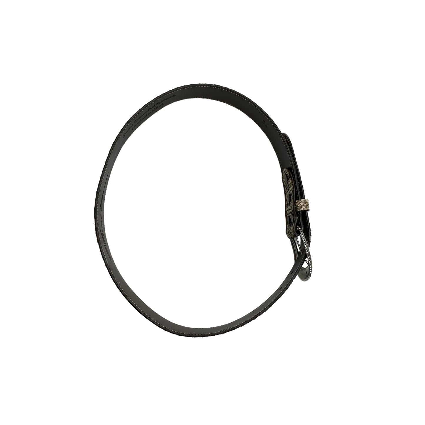 Men Python Leather Belt - 34