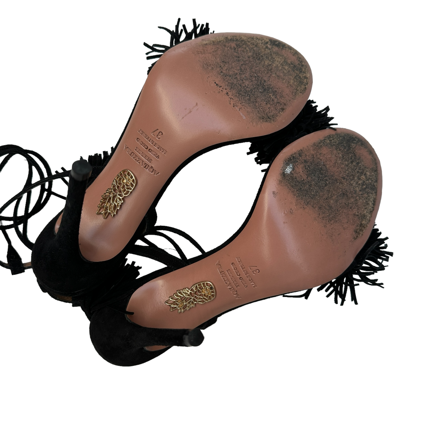 Black Suede High Heels - 7