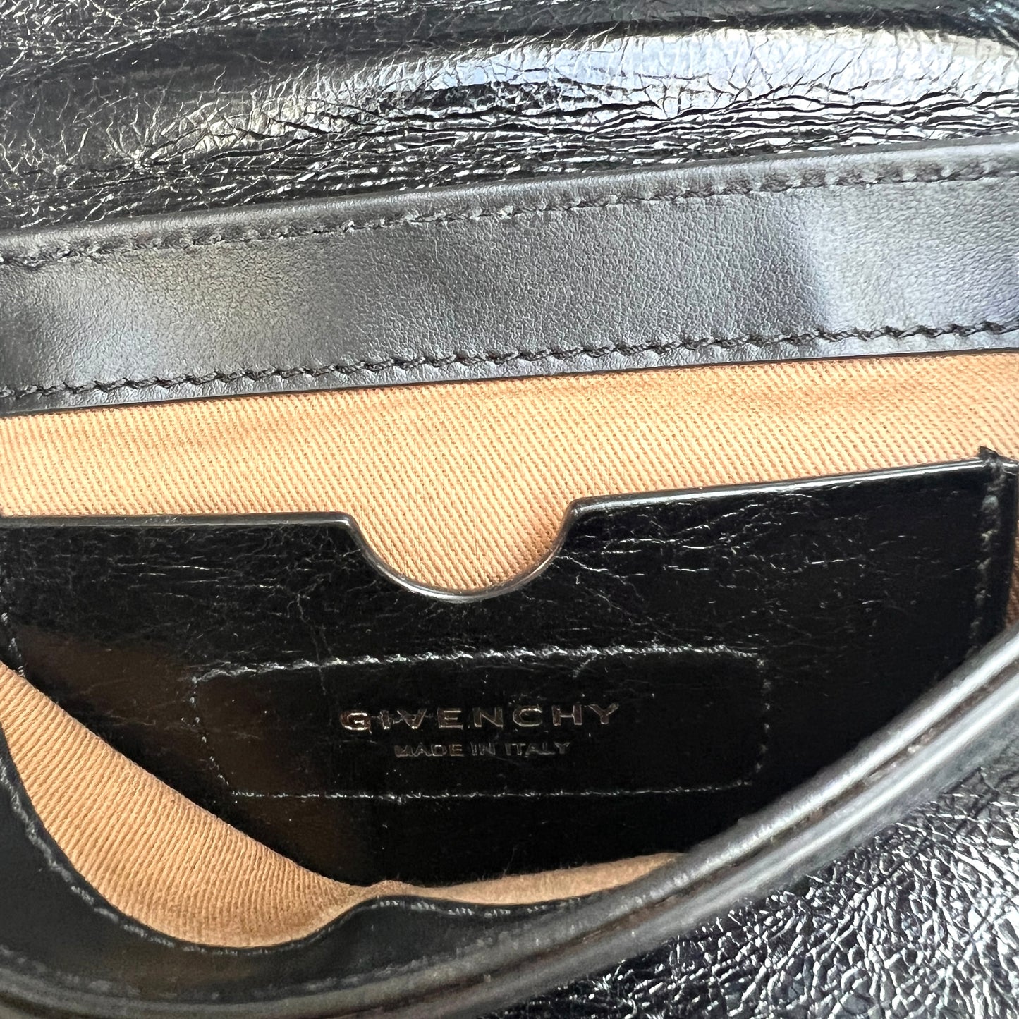 Black Leather Convertible Bag