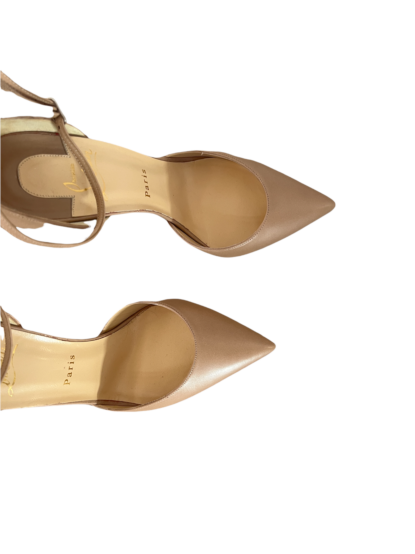 Nude Leather Heels - 11