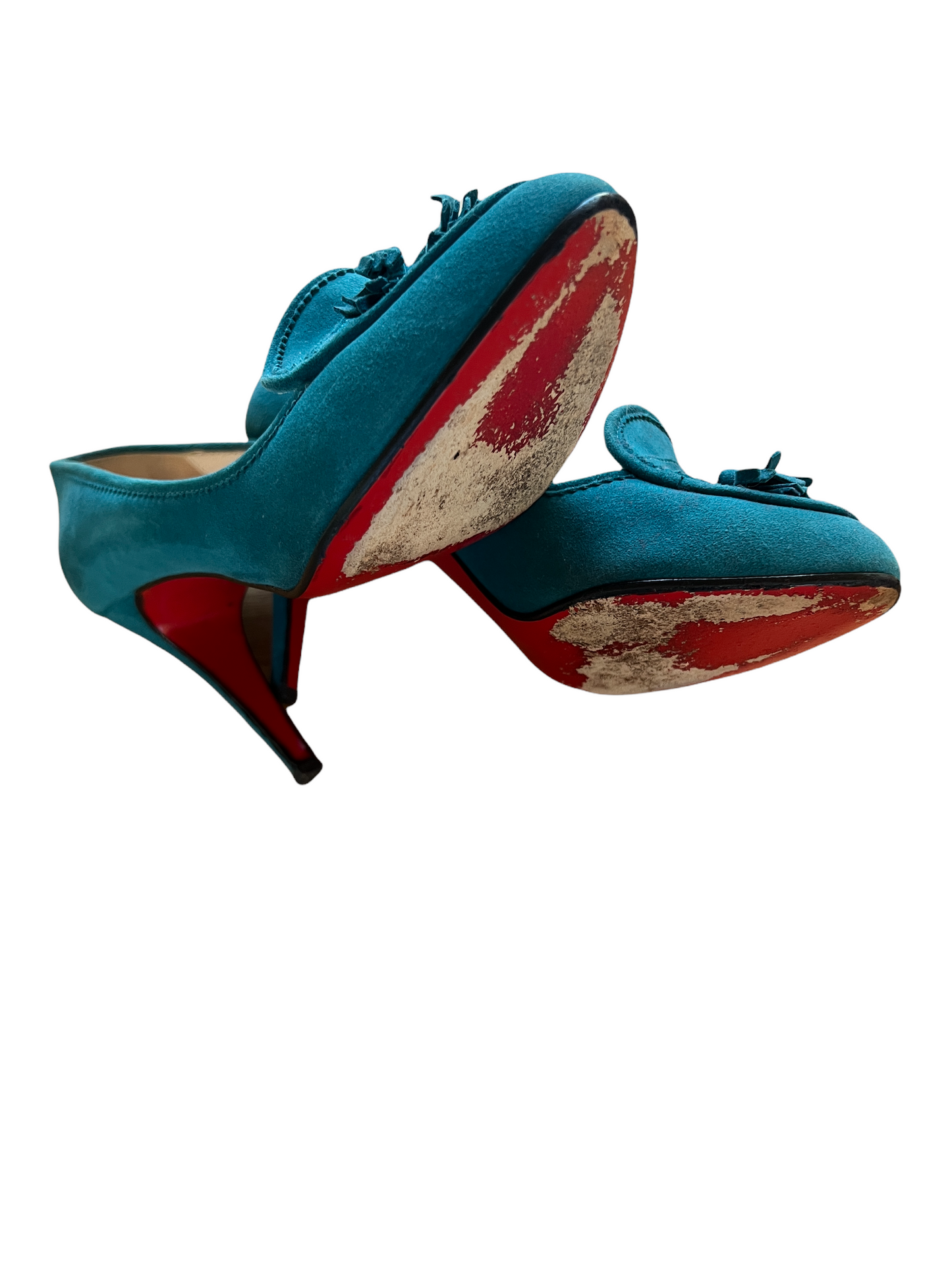 Blue Suede High Heels - 8.5