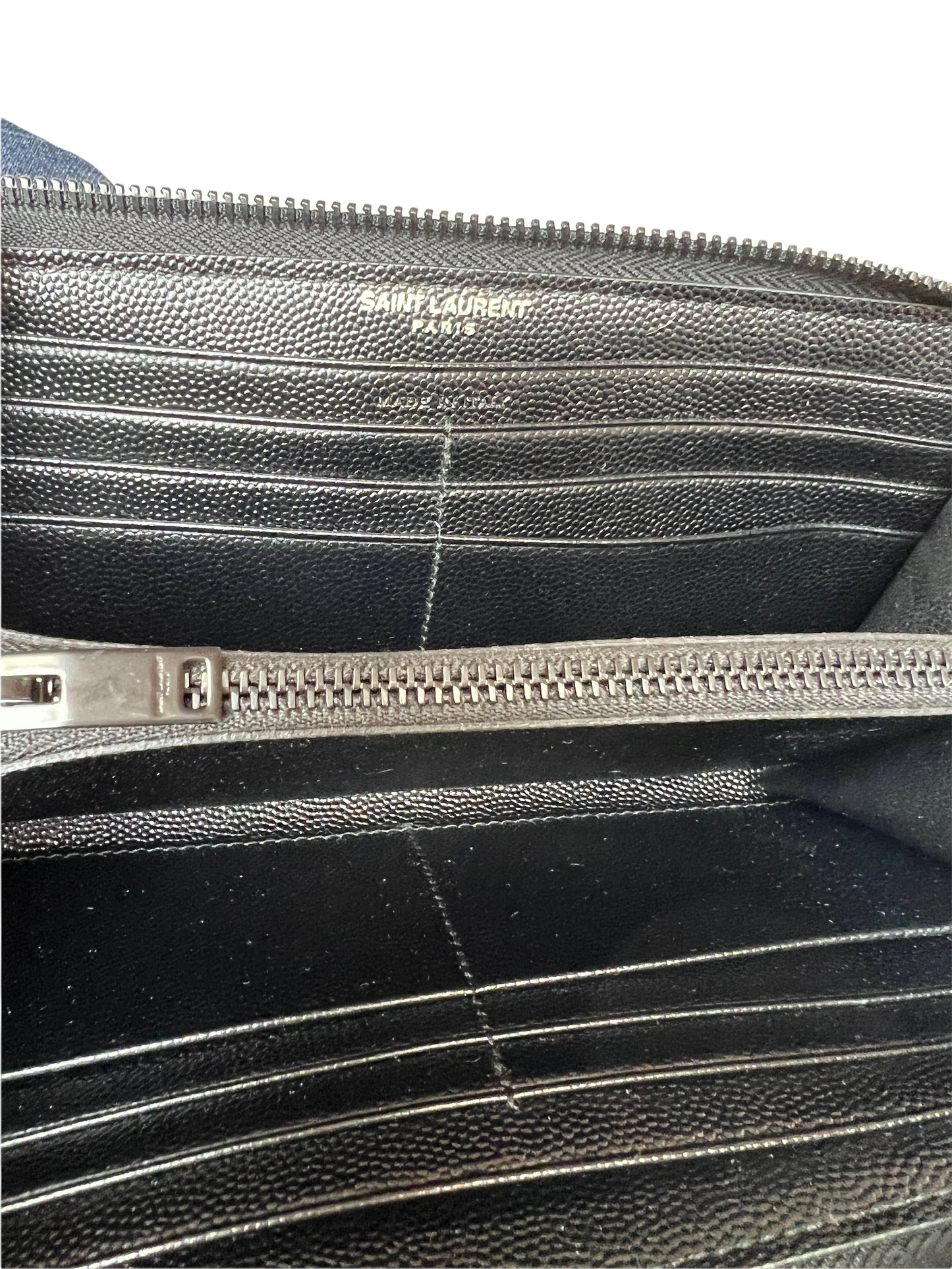 Black & White Leather Continental Wallet