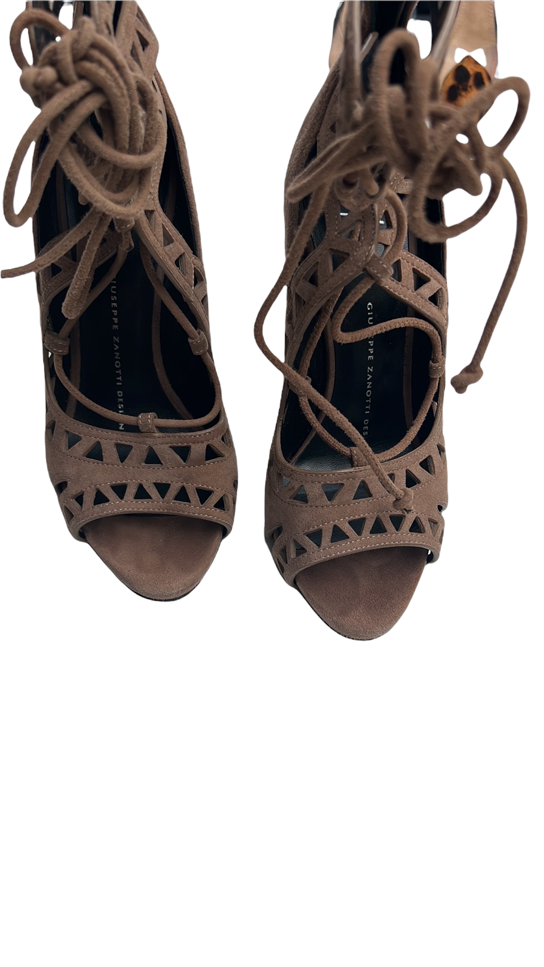 Taupe Suede High Heels - 5