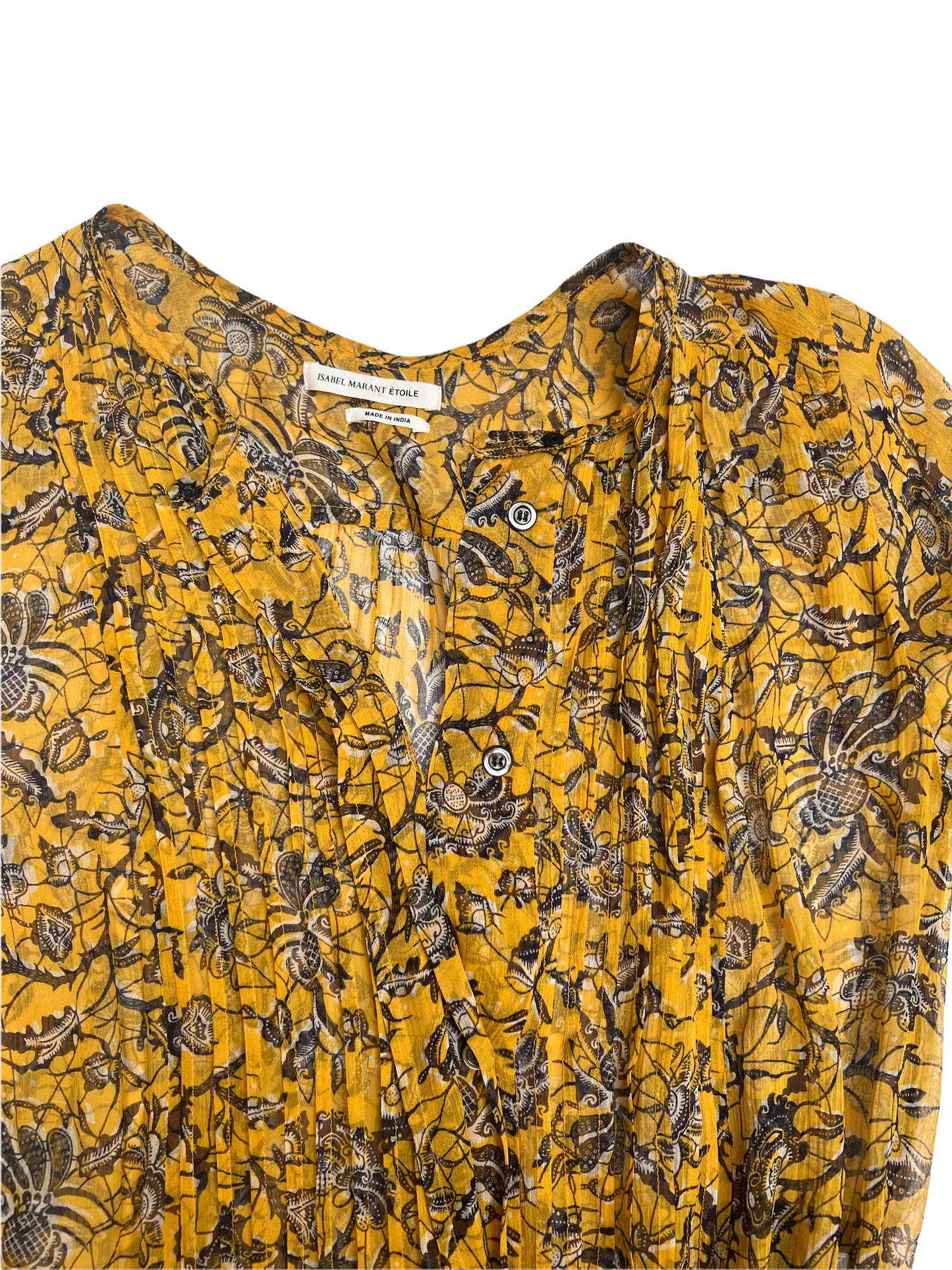 Yellow & Black Silk Dress - XS