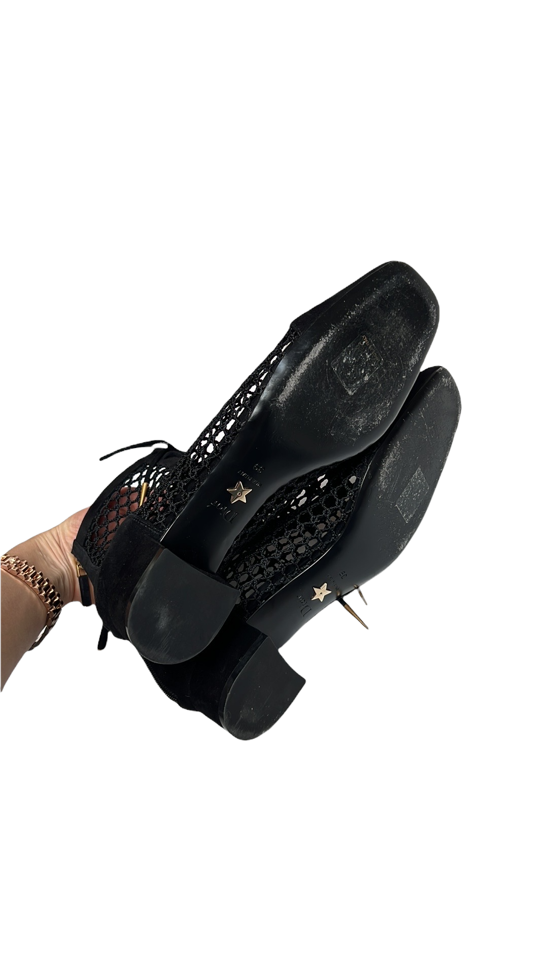 Lace Up See Through Booties - 9