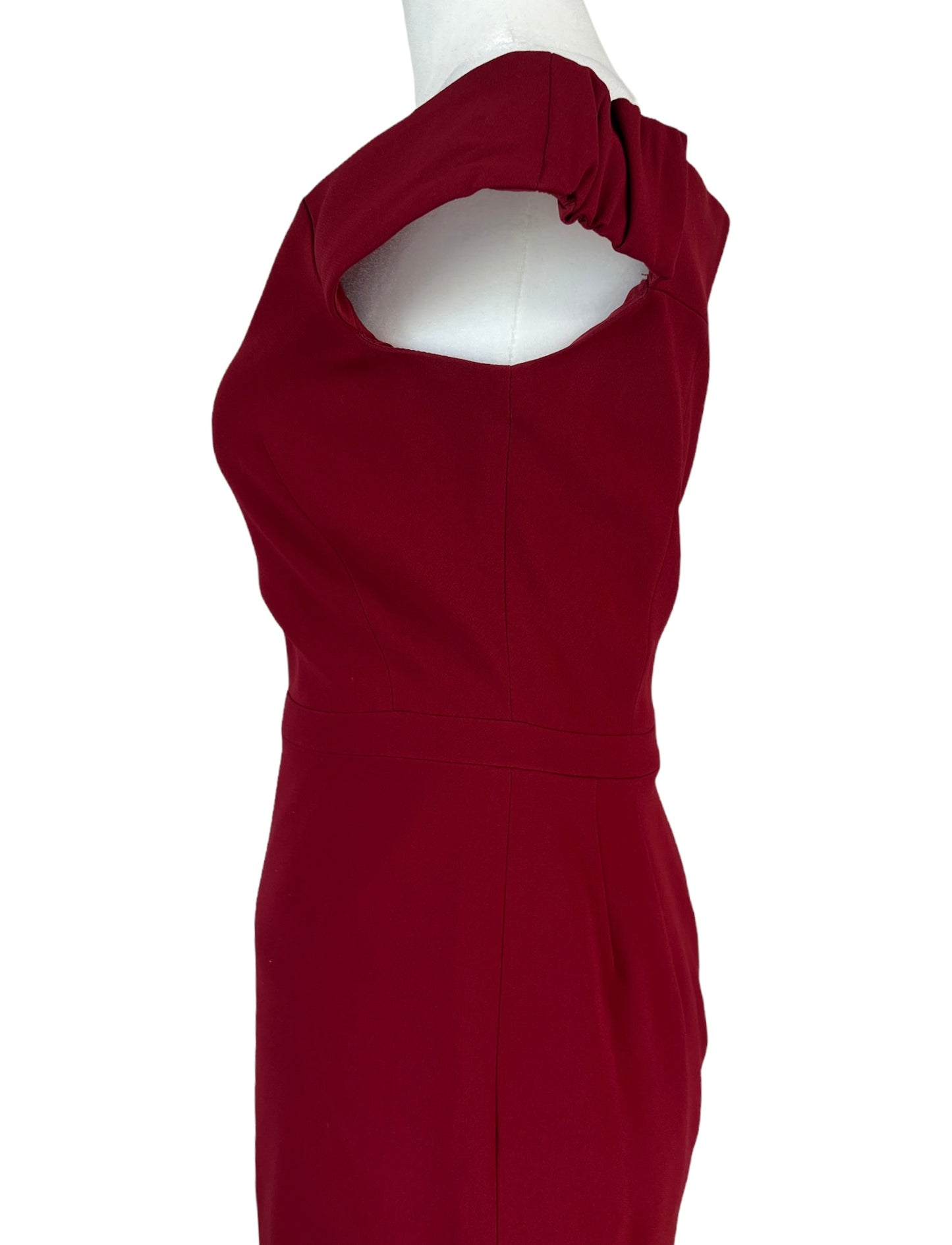 Burgundy Bateau Neckline - S