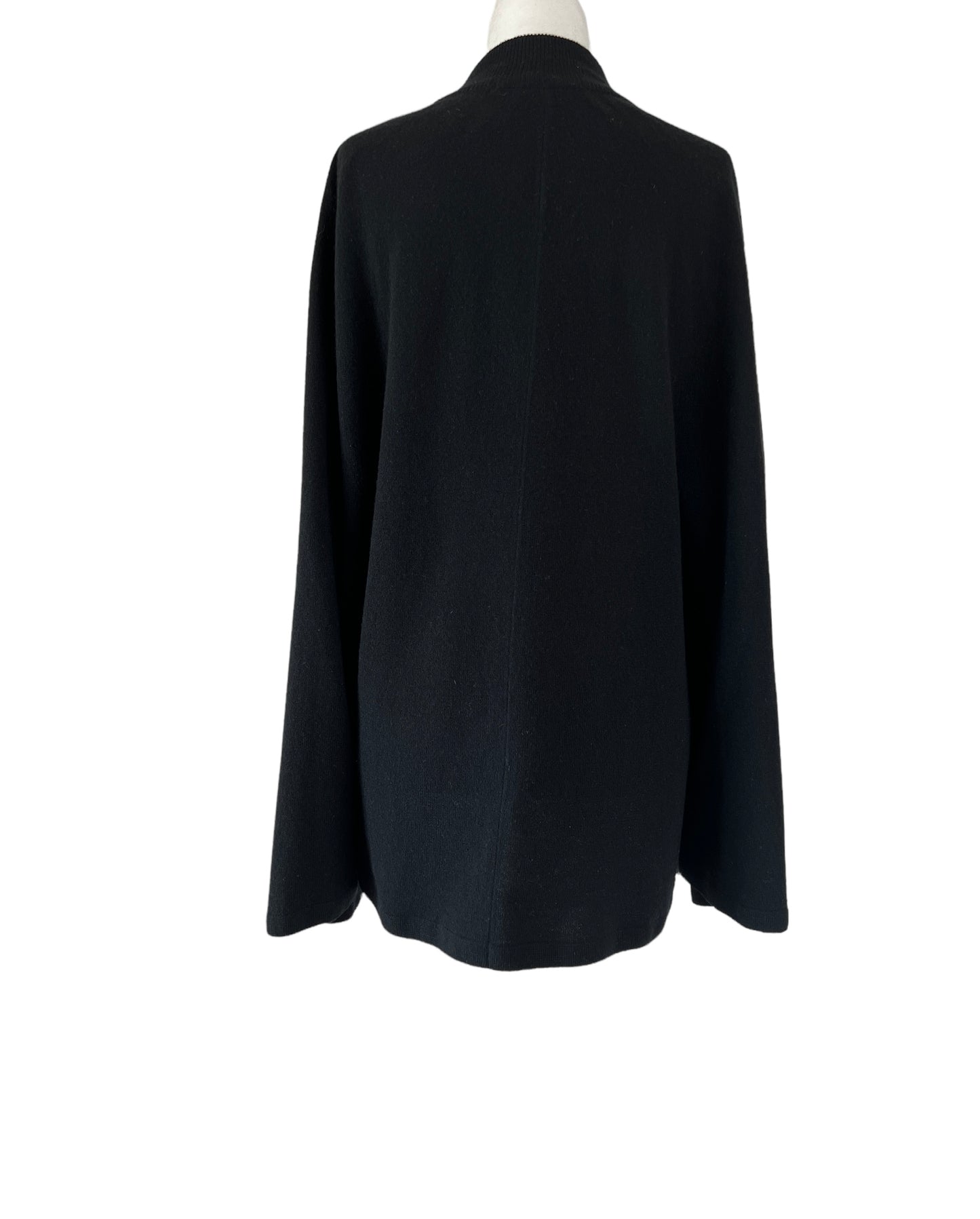 Logo Zipper Cardigan Cape - XS