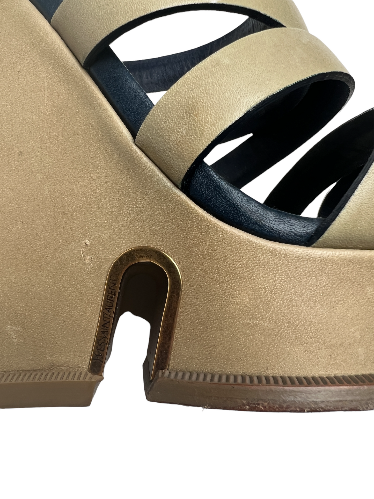 Beige Platform Heels - 9