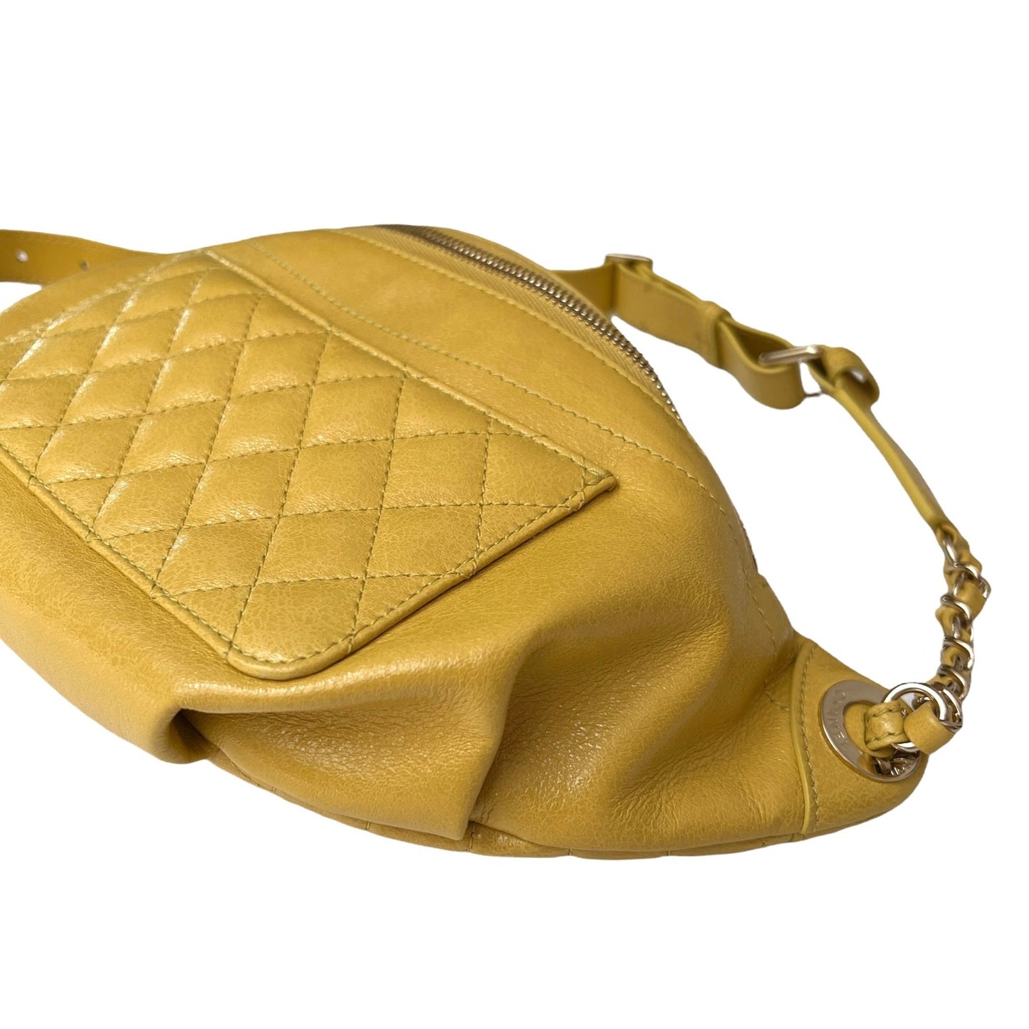 Yellow Leather Belt Bag
