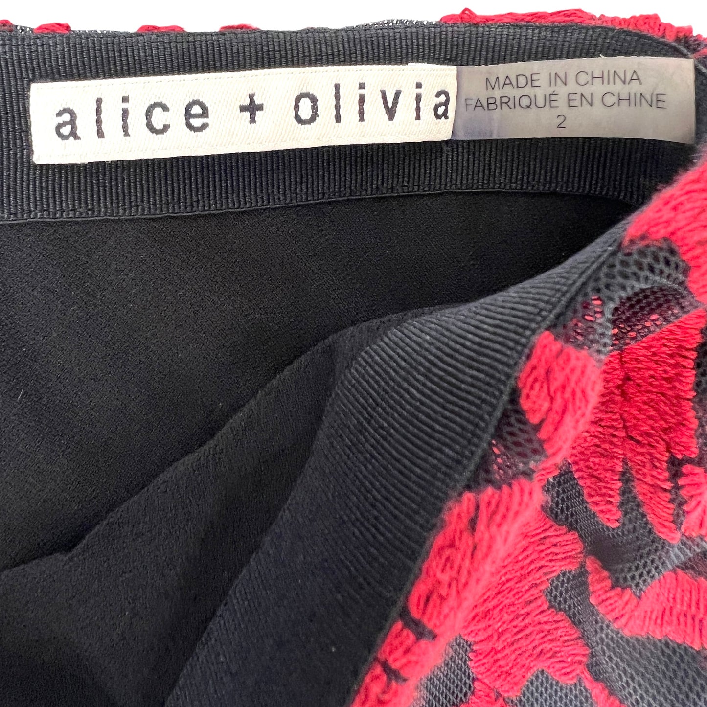 Black and Red Long Skirt - 2