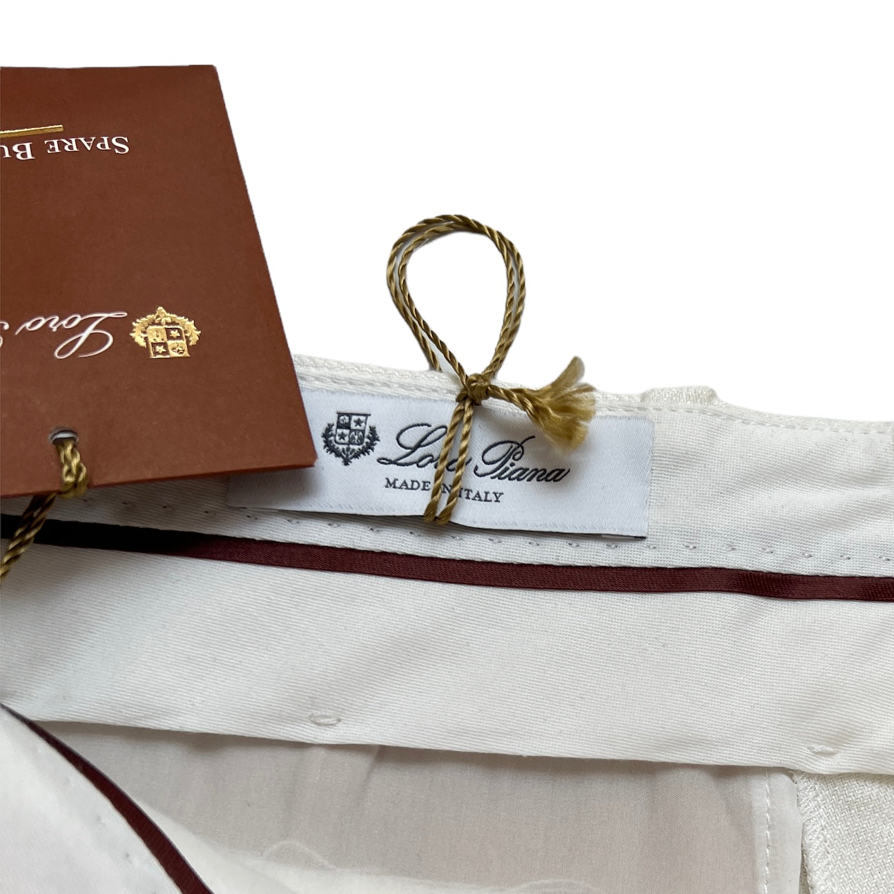 Linen White Pants - M