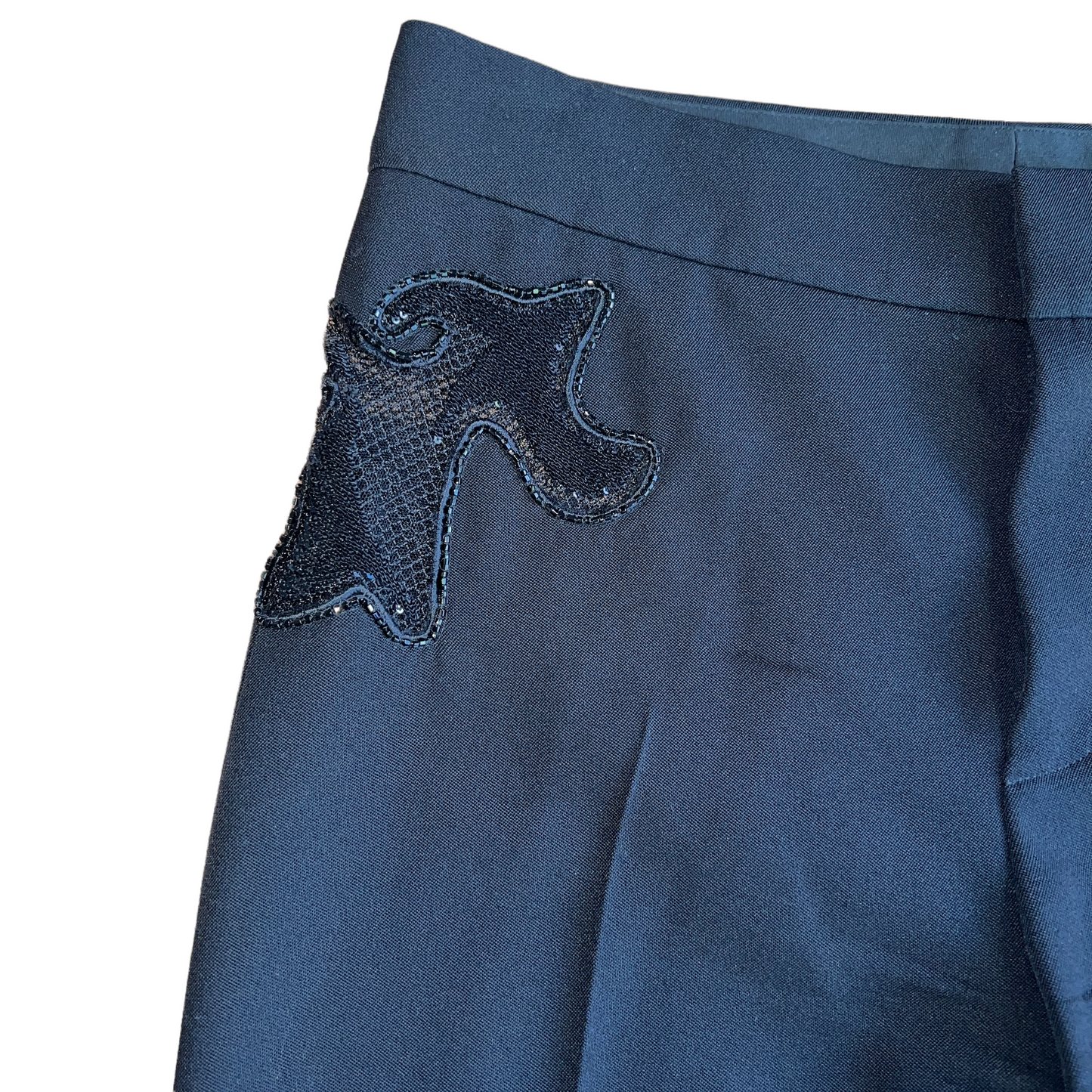 Black Wool Pants - S