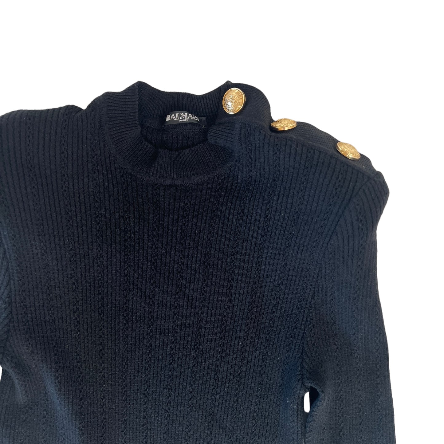 Black Wool Dress - M