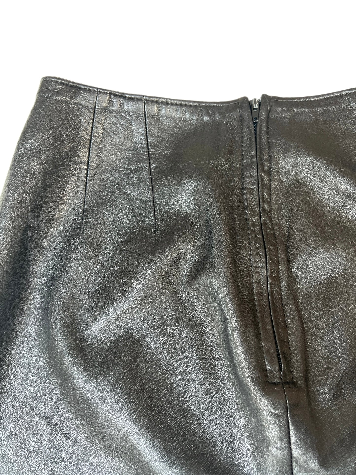 Vintage Leather Mini Skirt - S