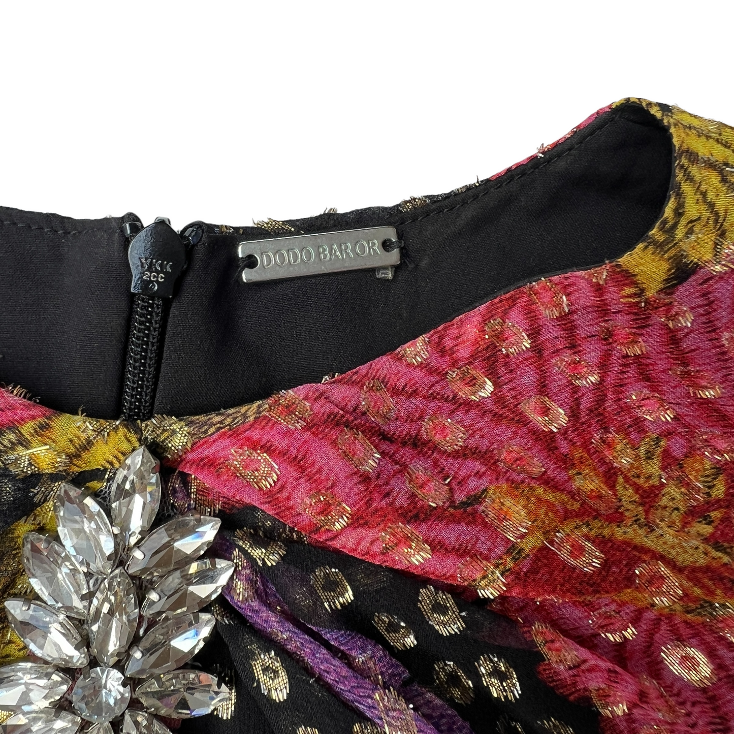 Metallic Top with Crystals - S