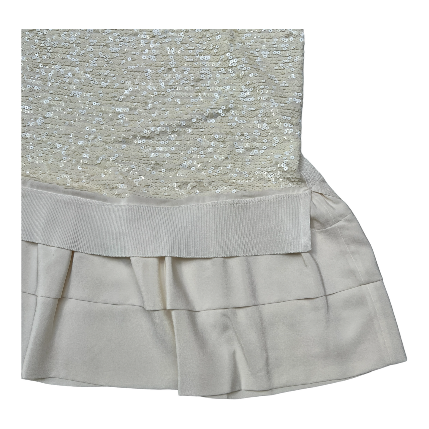 Sequins Cream Dress - M