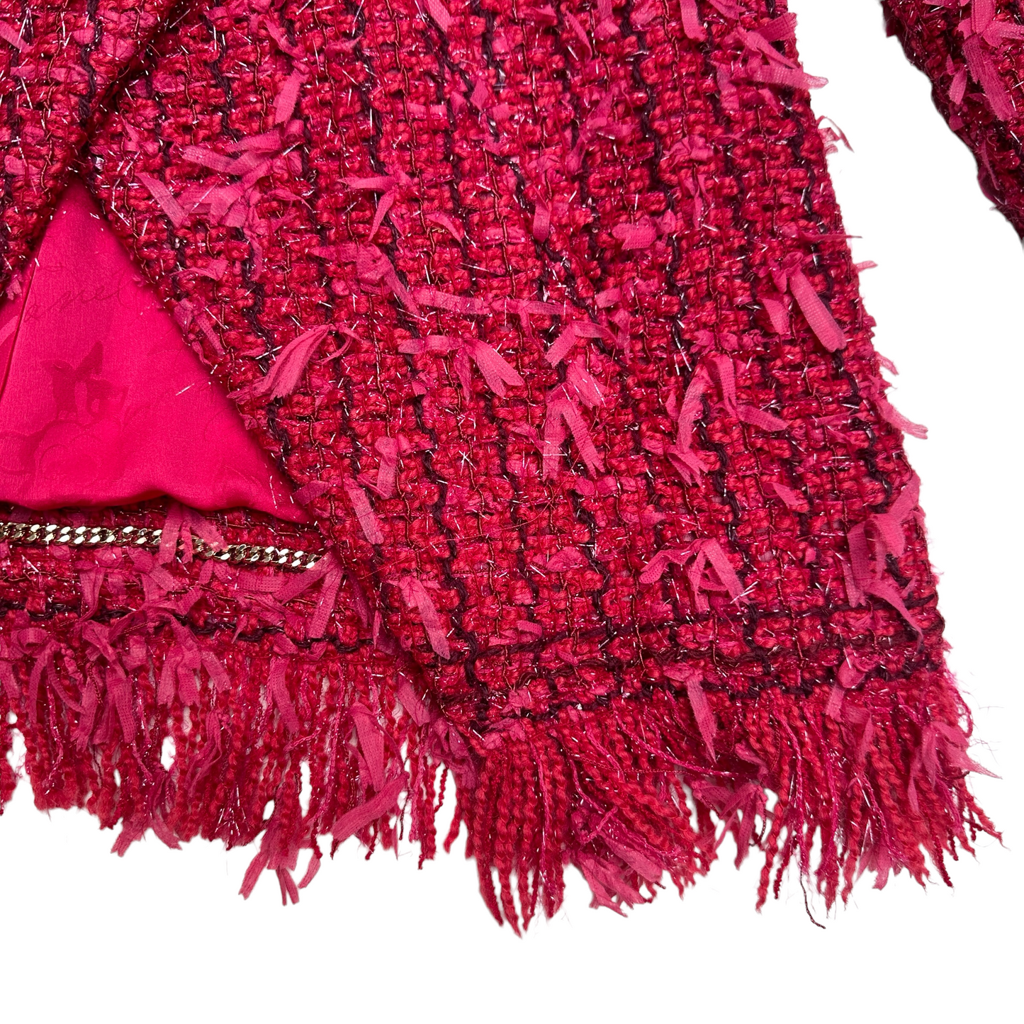 Raspberry Tweed Jacket - S