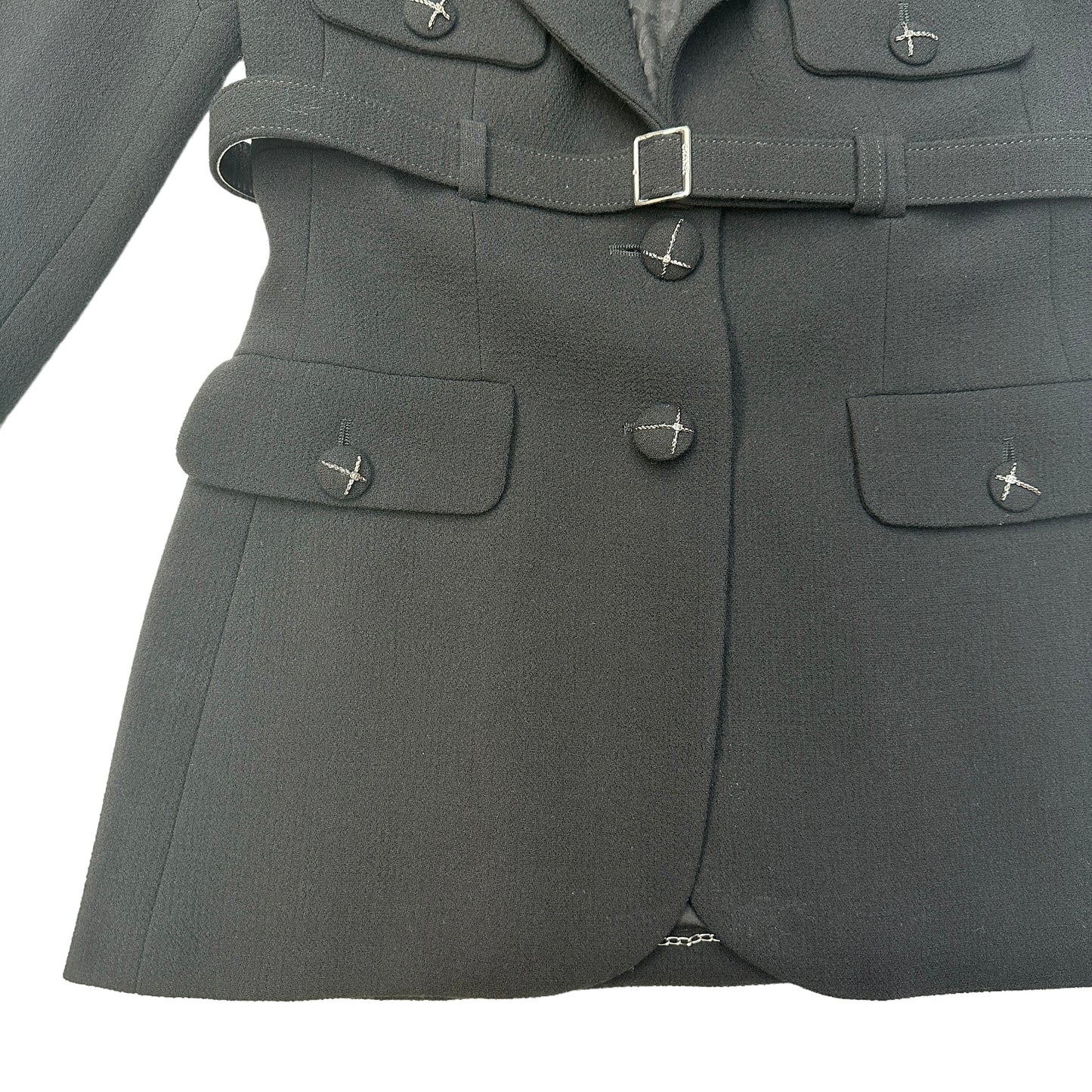 Black Blazer with Belt - S