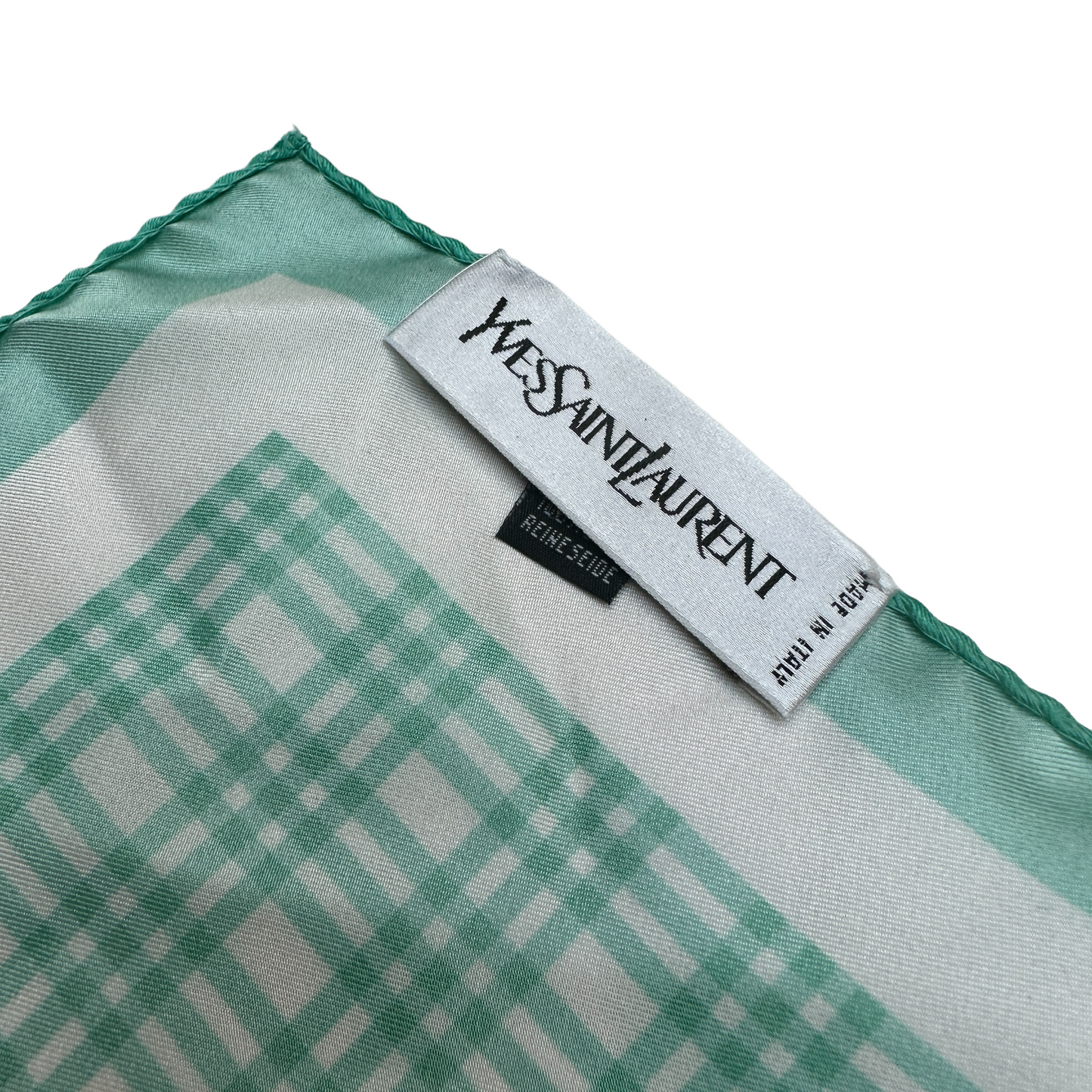 Green Silk Vintage Scarf