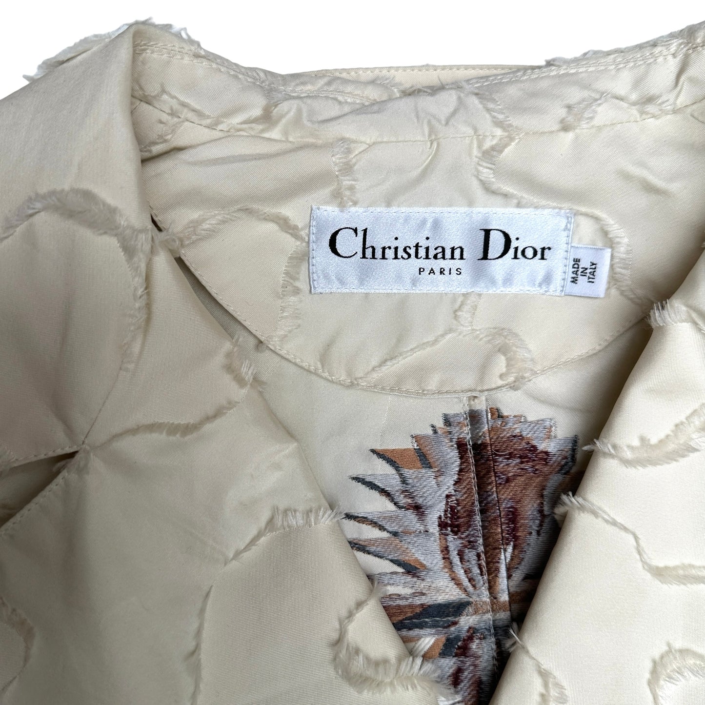 Beige Oversized Textured Long Coat - XS