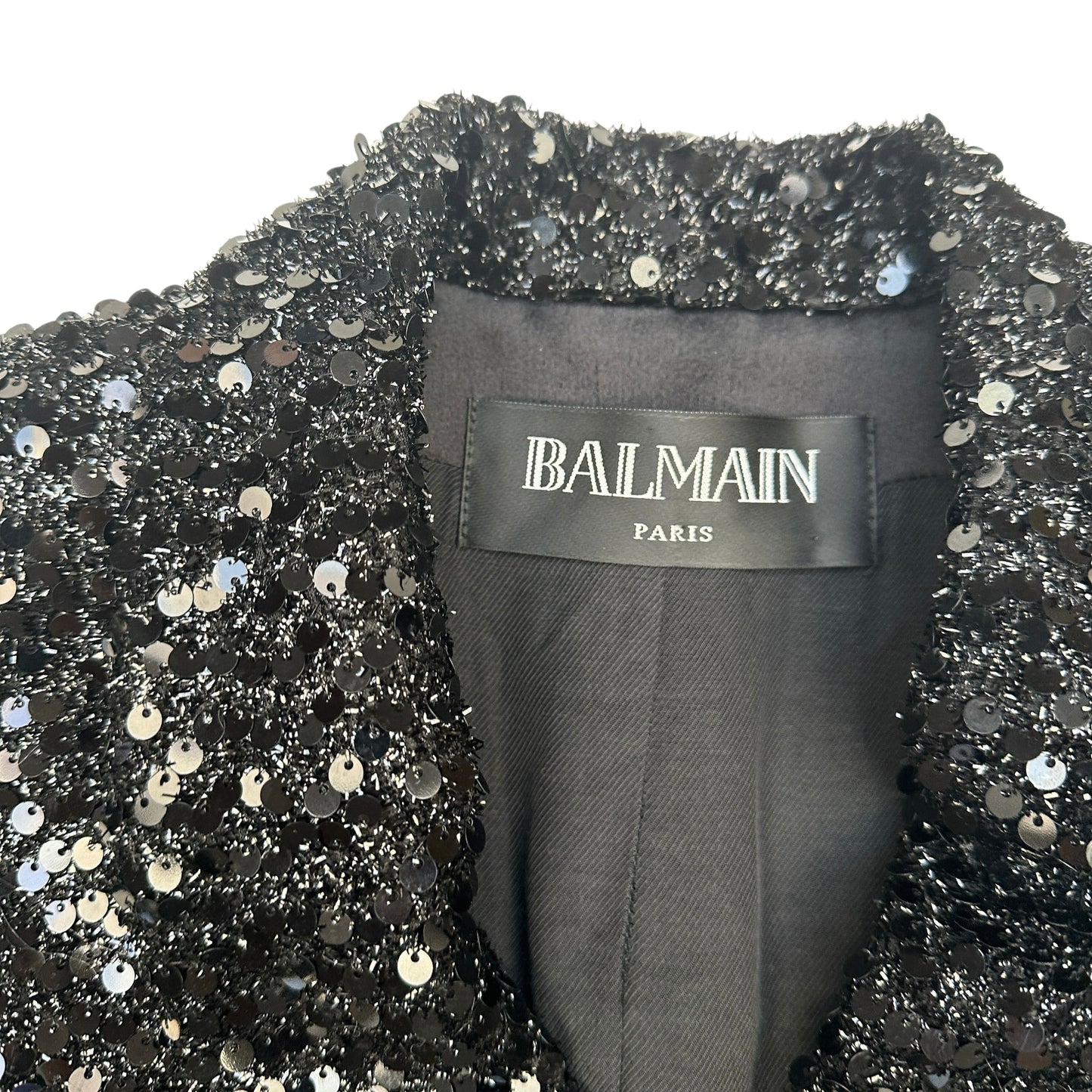Black Sequins Blazer Dress - S