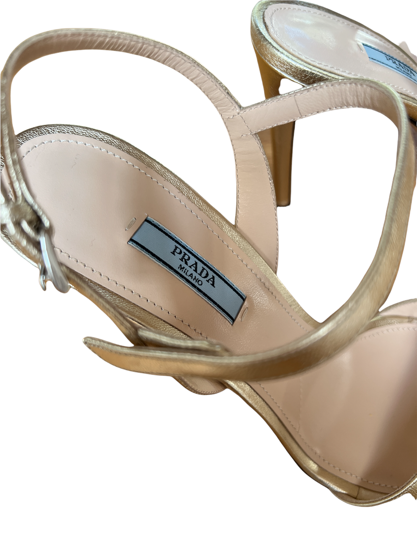 Gold Leather Heels - 11