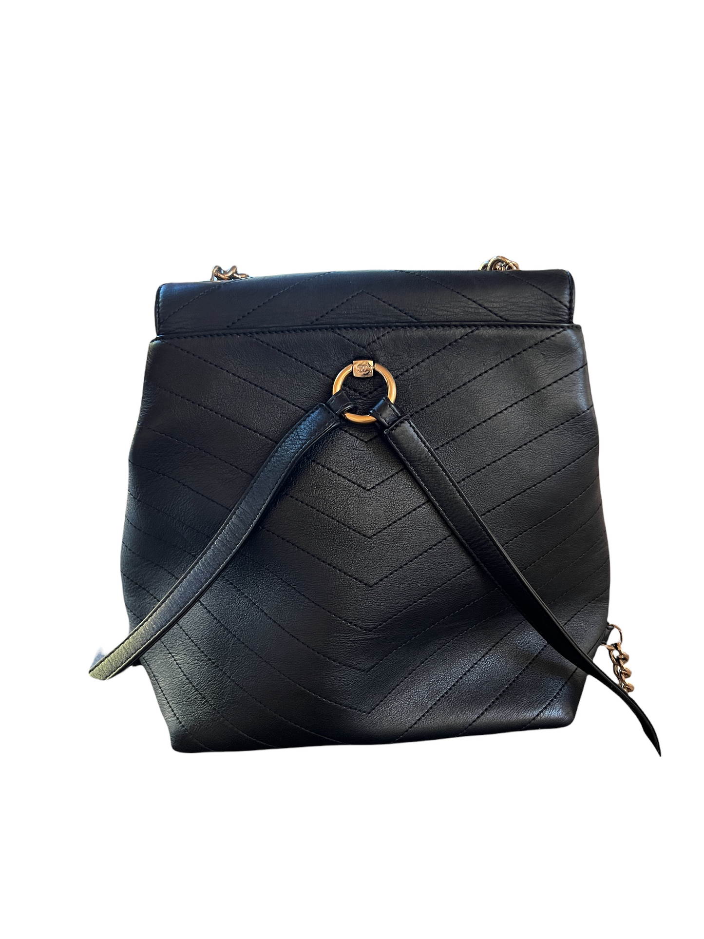 Black Leather BackPack