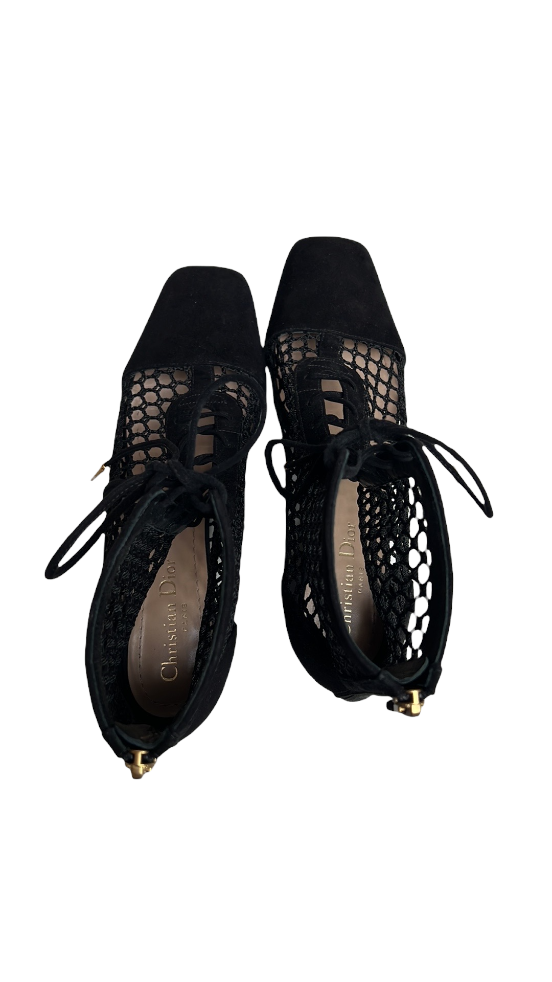 Lace Up See Through Booties - 9