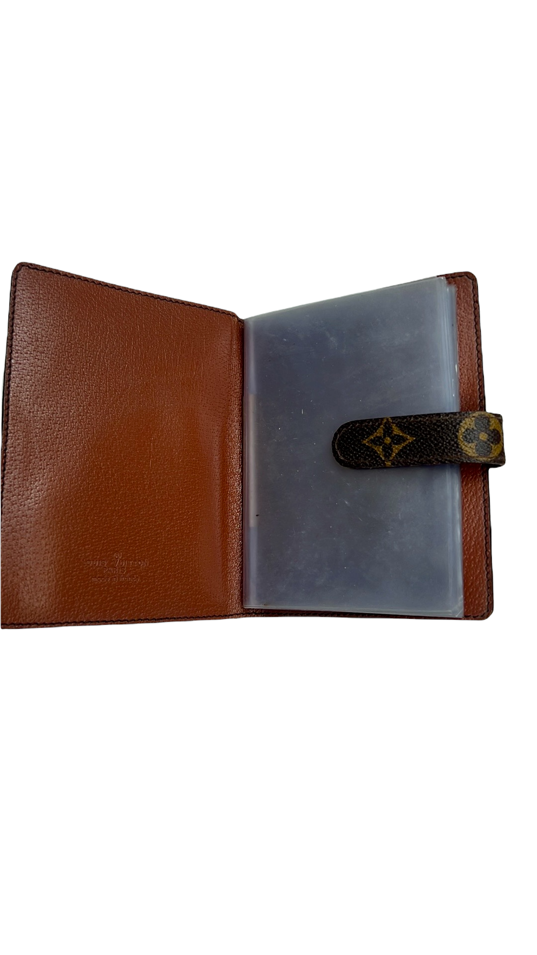 Vintage Monogram Leather Photo/Document Holder