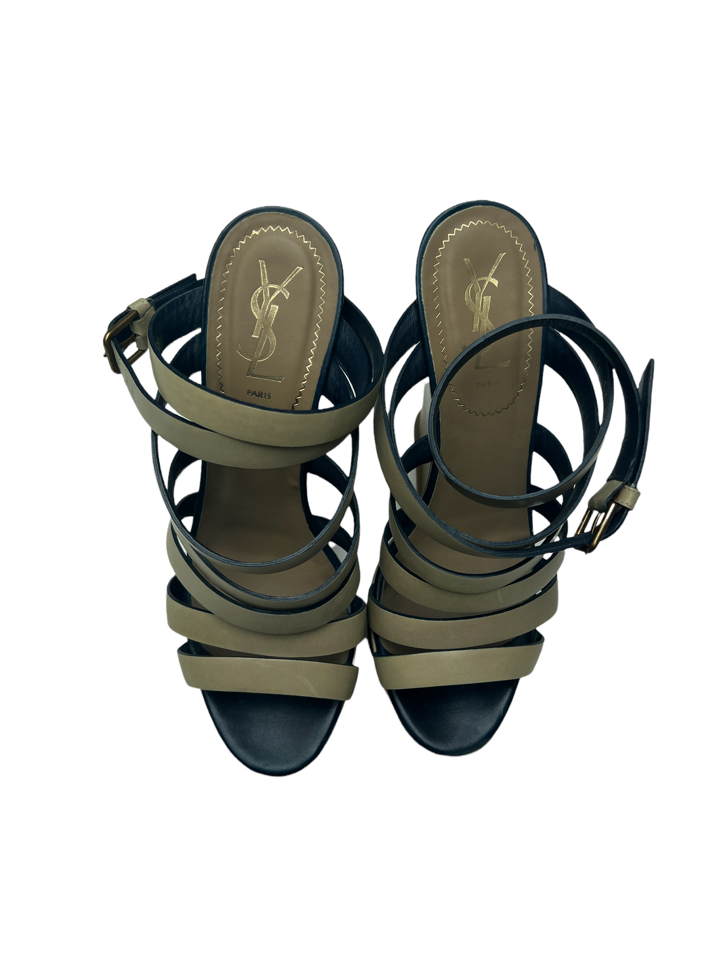 Beige Platform Heels - 9