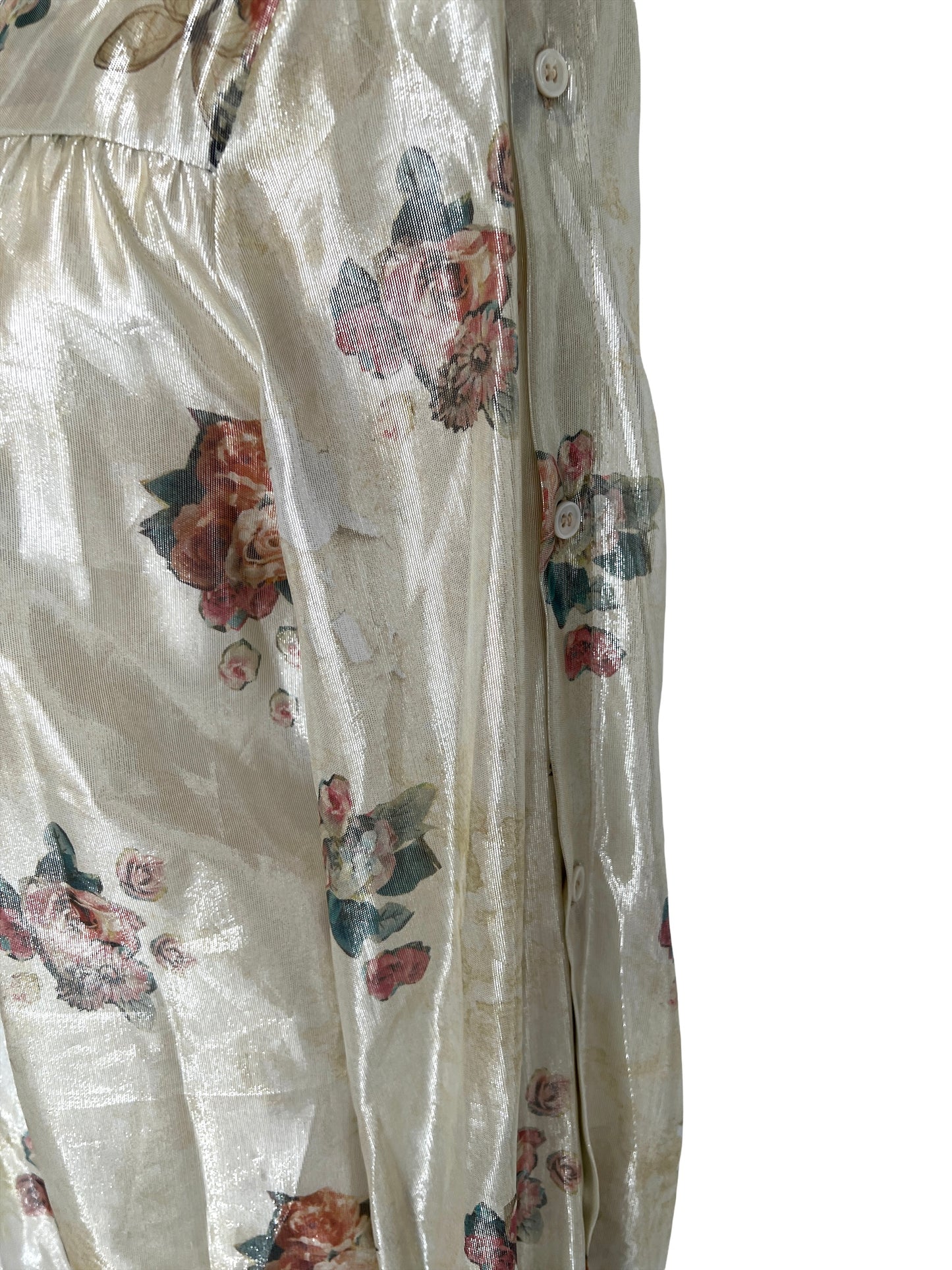 Metallic Silk Blouse - S