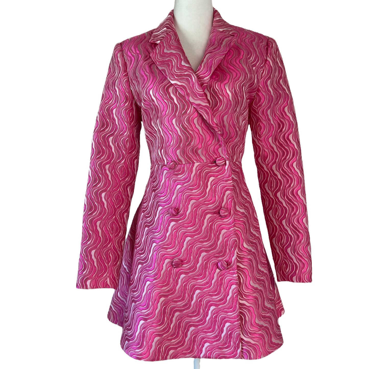 Pink Printed Coat - 6