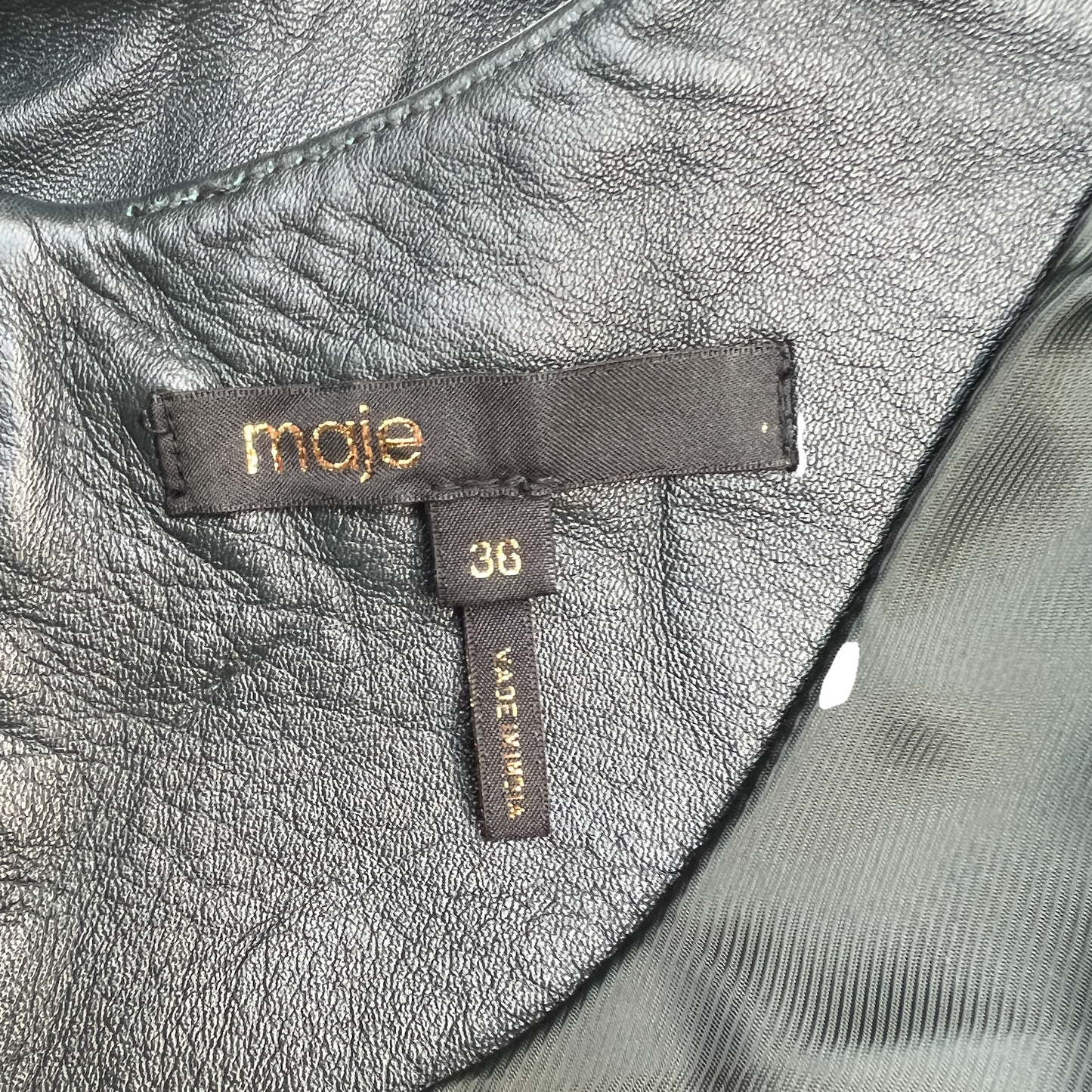 Green Leather Dress - S