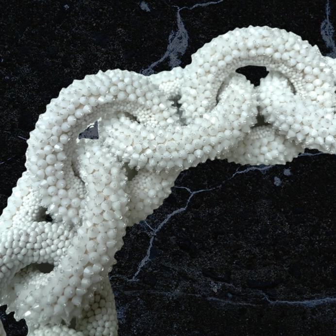 Chuncky White Beads Necklace