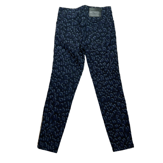 Leopard Print Blue Jeans - S