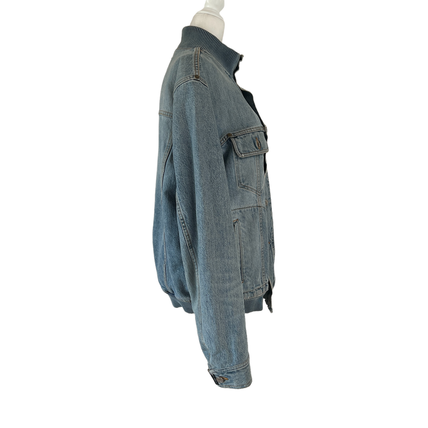 Denim Bomber Jacket - XL