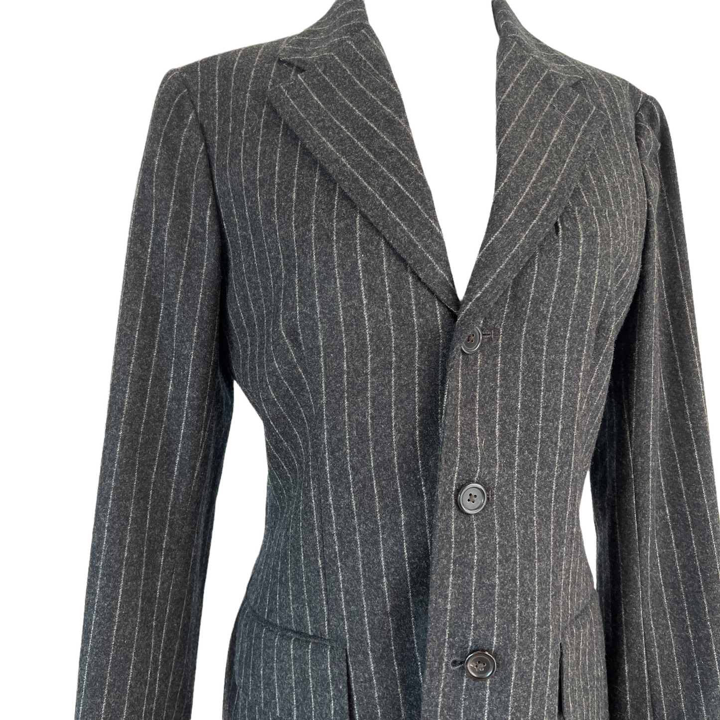 Grey Wool Blazer - 10
