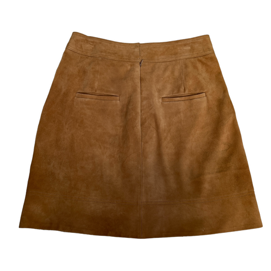 Camel Suede Skirt - S