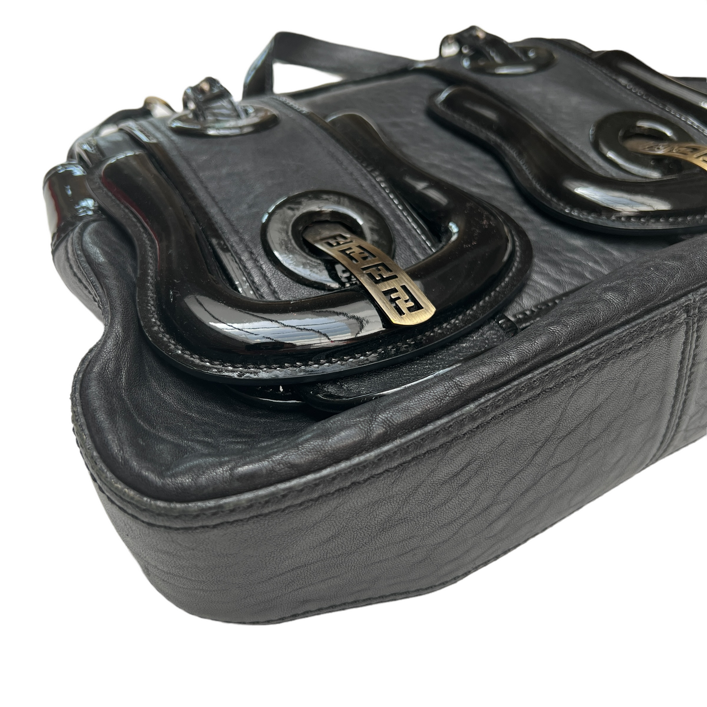 Black leather Tote Zucca Logo