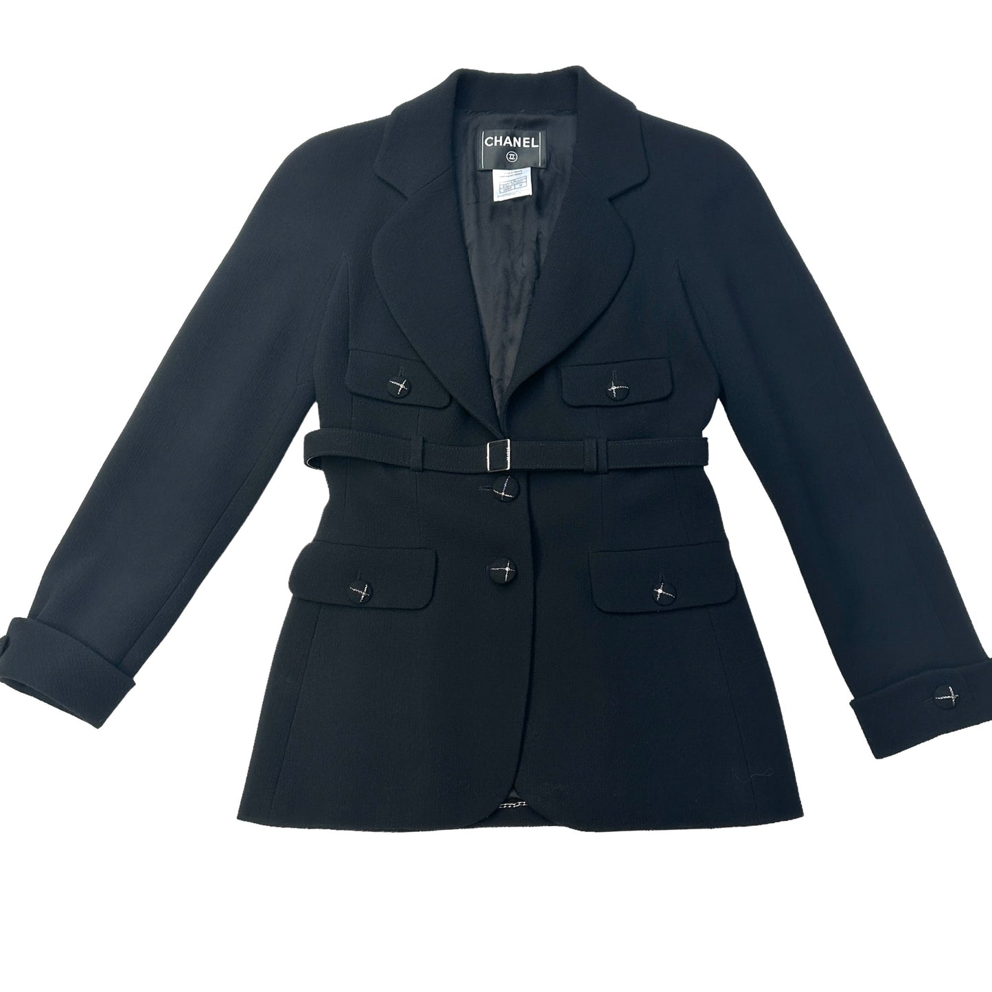Black Blazer with Belt - S