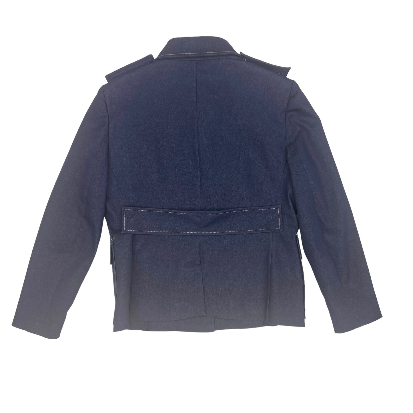 Blue Cotton Blazer Set - L