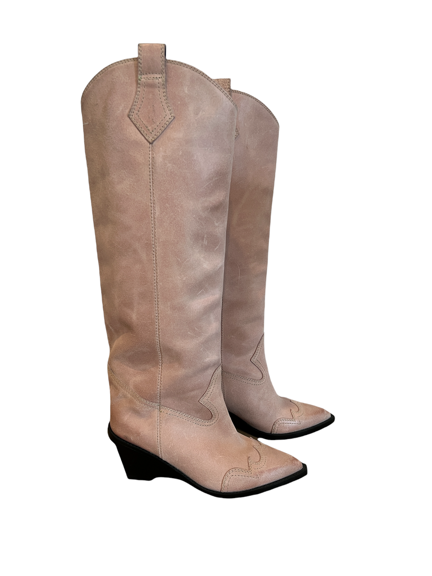 Leather Cowboy Boots - 7